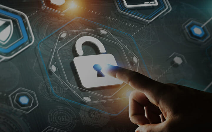 SecurityHero Digital lock security icons pointing