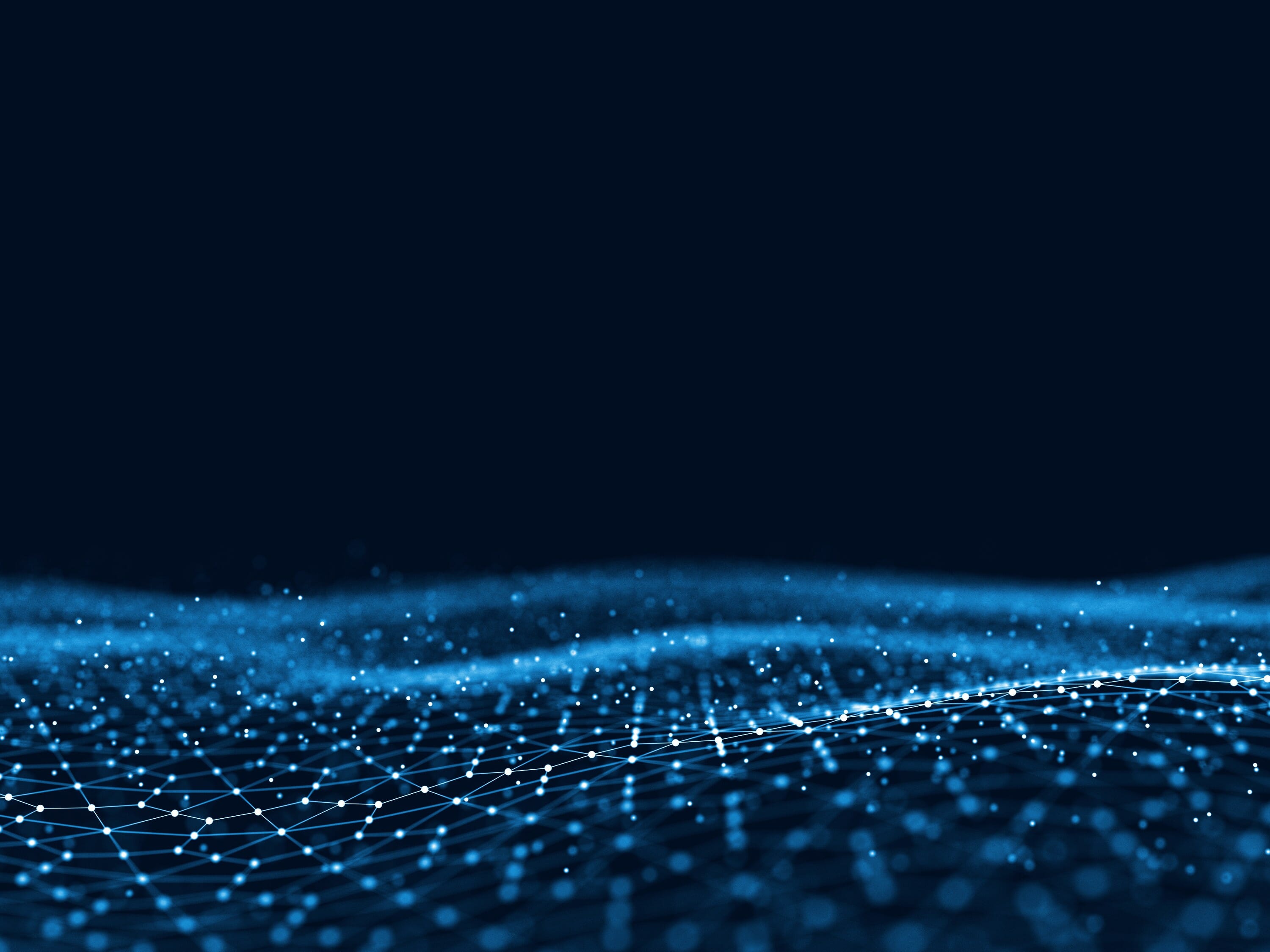 Abstract 3d rendering futuristic dots and lines. computer geometric digital connection structure.
