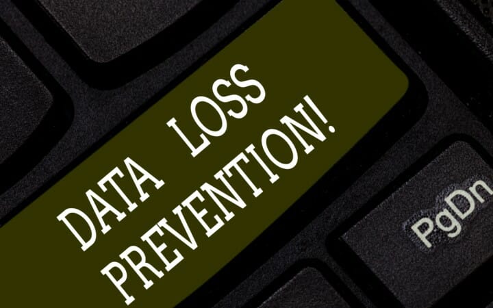 Writing note showing Data Loss Prevention